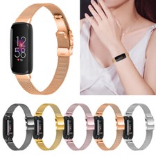 For Fitbit Inspire 3 Stainless Steel Metal Milanese Mesh Buckle Watch Band Strap