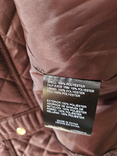 Weatherproof quilted coat jacket chocolate brown gold XL - Picture 7 of 8