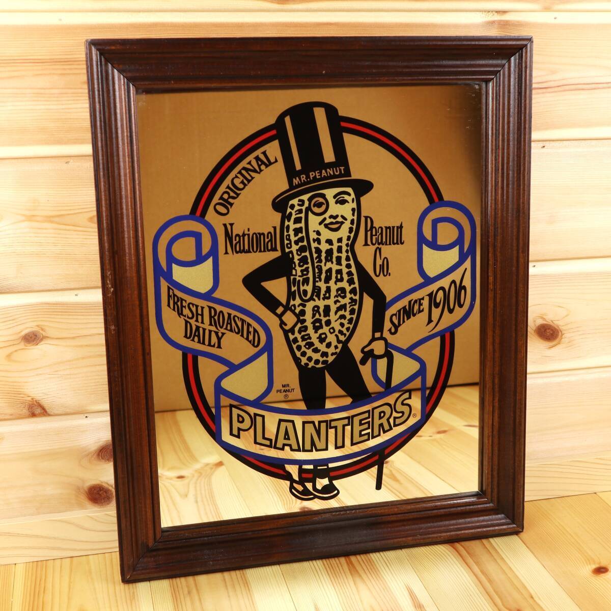 1980's MR PEANUT Vintage Wall Hanging Pub Mirror Mirror 1980's MR PEANUT Vintage Wall Hanging Pub Mirror Mirror