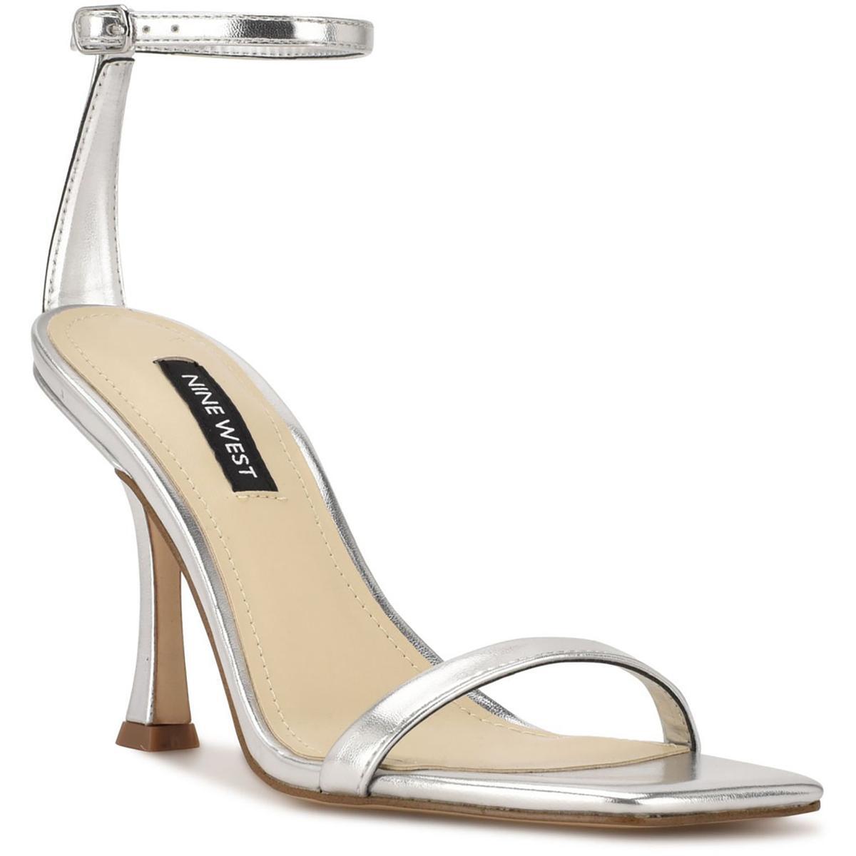 Женские нарядные туфли на высоком каблуке Nine West с серебристыми стразами, средний размер 8,5 (B, M), BHFO 0809