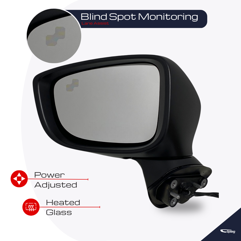 2017-2018 MAZDA 3 Power Heated Turn Signal Side Mirror with BSM