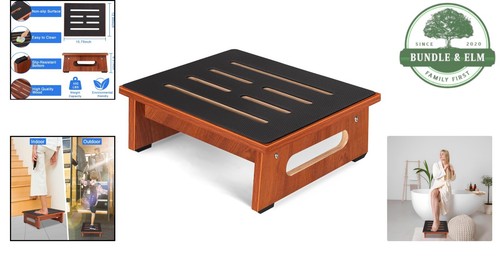 Holz Tritthocker Schwerlast 450 Pfund rutschfeste Unterstützung ideal für hohe Betten und... - Bild 2 von 11