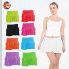 NEW - LADIES WOMENS RARA NEON MINI SKIRTS FANCY DRESS PARTY MULTICOLOURED