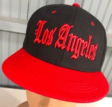 LA Los Angeles Script Old English Snapback Baseball Cap Hat