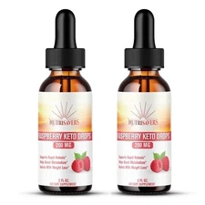 Raspberry Ketone Drops 2oz Pack of 2 – Boost Metabolism, Burn Fat, Appetite Aid