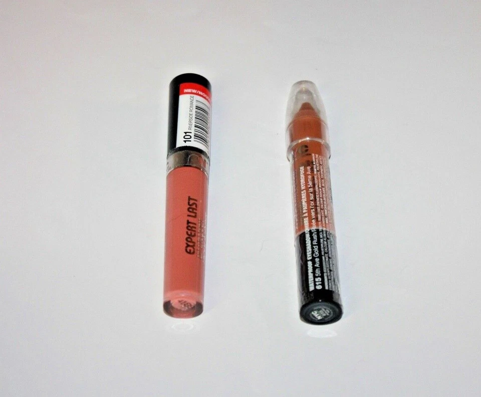 NYC City Proof 24 Hr EyeShadow 615 +Expert Last Lip Lacquer 101 lote de 2 selados - Imagem 2 de 2