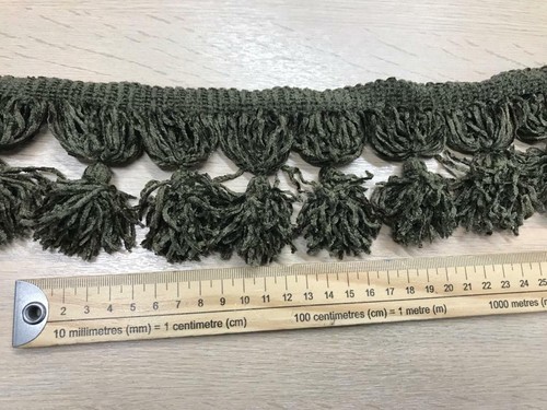 Pom pom trim PLAIN CHENILLE STRING UPHOLSTERY RETRIMING BLACK - Picture 5 of 10