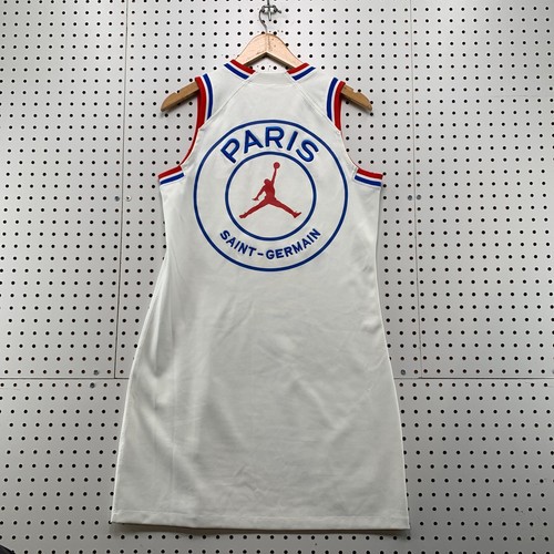 Jordan PSG Paris Saint Germain Jersey Dress Womens Medium White 18x34.5 - Picture 2 of 16
