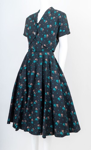 Vintage 1950s L'Aiglon Sundress W/ Shrug Gorgeous Colors Wonderful Print - Picture 7 of 10