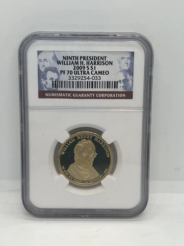 2009 S $1 NINTH PRESIDENT WILLIAM H. HARRISON NGC PF69 Ultra Cameo #971