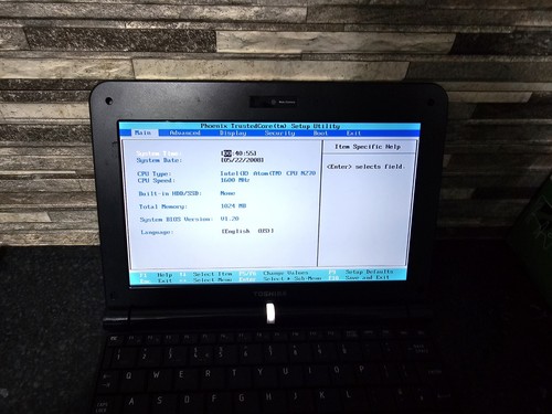 J253 10" Glossy Toshiba Windows 7 Netbook Tested To Bios Sapres Or Reapirs - Picture 5 of 9