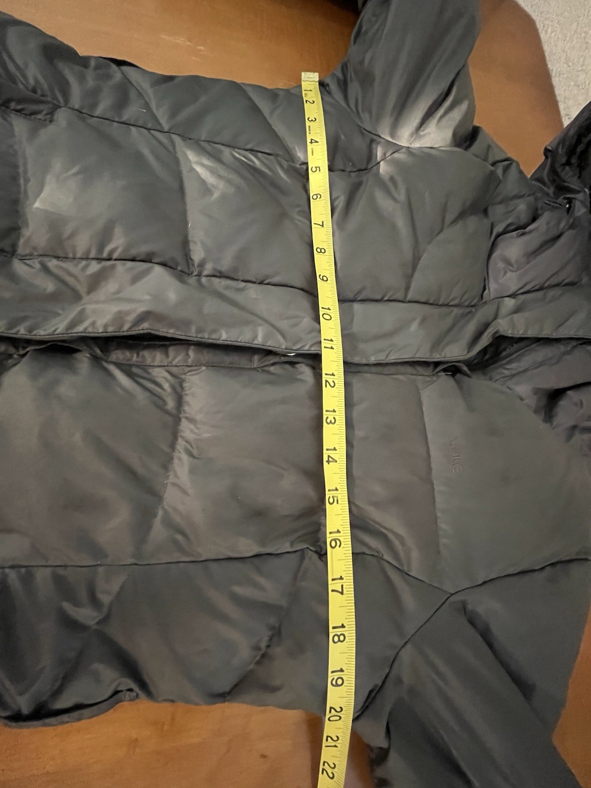 Lolë Duck Down Insulated Hooded  Women Medium Long Jacket Dark Grey Lightweight