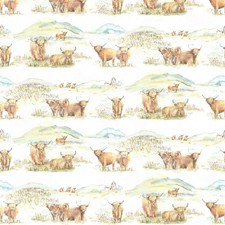 Voyage Maison Highland Cattle Linen 2m Fabric