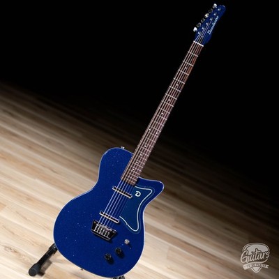 Danelectro Baritone Electric Guitar   Blue Metalflake
