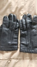 ARIS Black Leather Mens Winter Gloves Fleece Cashmere Gloves Sz M Philippines