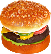 Artificial Hamburger Fake Burger Realistic Food Display Props Orange