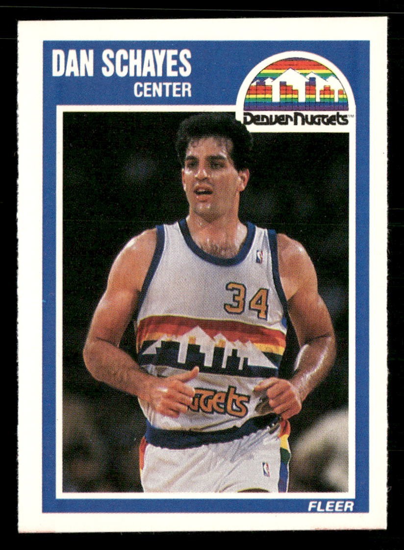 Dan Schayes 1989-90 Fleer #43 Denver Nuggets NBA Basketball Card