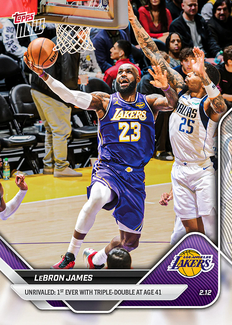 2025-26 Topps Now NBA 172 LeBron James Los Angeles Lakers 1st Ever