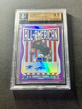 2021 Leaf Valiant Rondale Moore All-American #AA-RM1 Purple /25 (AU, RC)