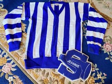 Vintage 50s Buck s University Wool Varsity Letterman Cheer STRIPED Sweater 38 S