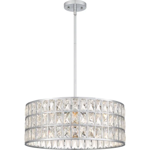 Quoizel GIB2820 Gibson 4 Light 20"W Crystal Pendant - Chrome - Picture 3 of 7