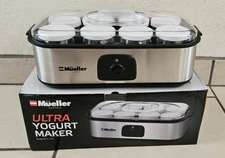 Mueller Yogurt Maker with 8 Glass Jars Touch Display YL-470 Cleaned & Tested
