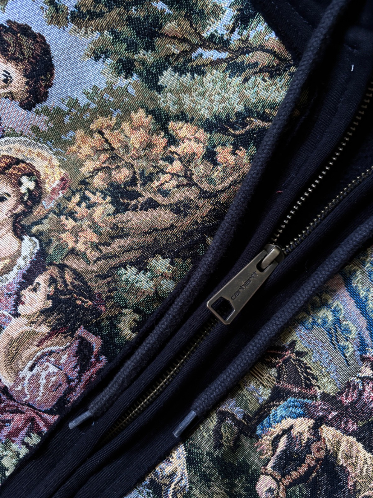 Carhartt WIP Reworked Black Hooded Chase Jacket image 3