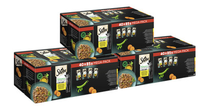120x85g Sheba Katzenfutter Nassfutter Natures Collection Gelee Geflügel Variatio