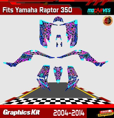 Graphics Kit Premium Yamaha Raptor 350 2004 to 2014 Decals Raptor stickers Atv