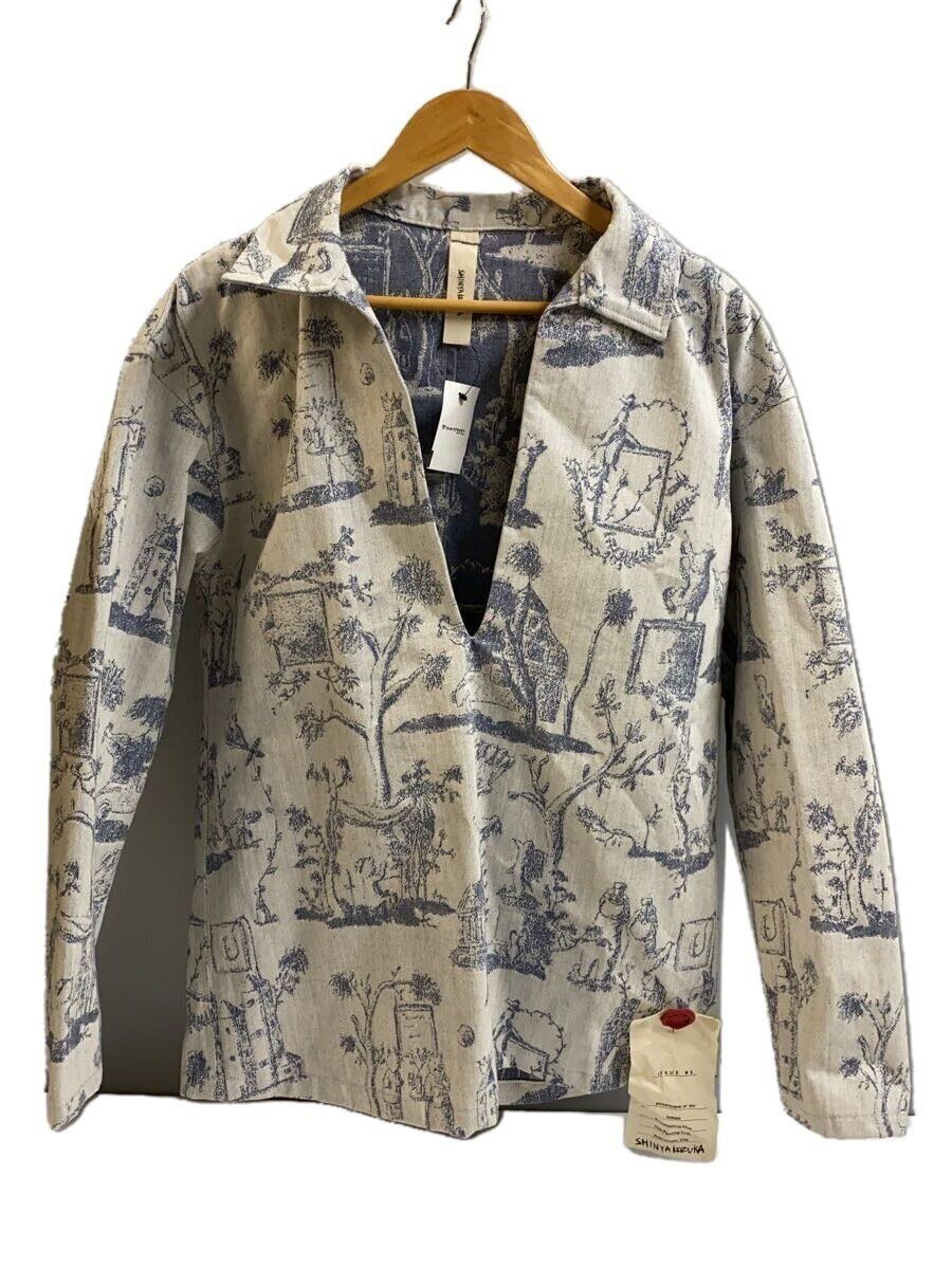 SHINYA KOZUKA Long Sleeve Shirt S Cotton White Total Pattern