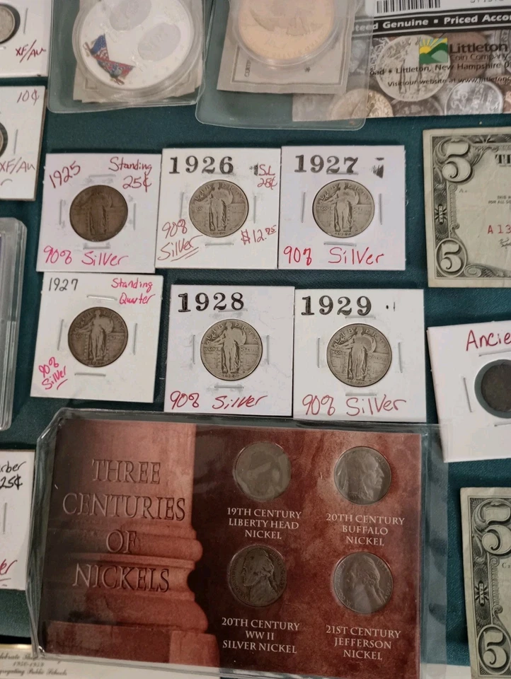 Huge Coin & Currency Lot .Gold, Platinum,Silver,Barber, Errors,OBW, Seated  - Image 3 of 4