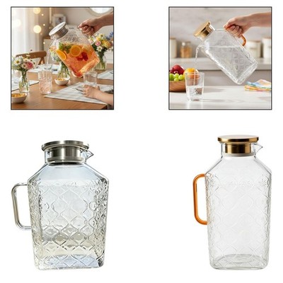 Glaskrug Heiß & Kaltgetränke Krug Zubehör für Sangria Kaffeegetränk