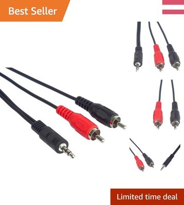 Professionelles 2m Klinken- auf RCA-Kabel, ideal für Digitalkameras, TV & MP3s