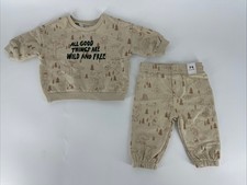 2 PC SET Cotton:On Baby Sweater Pants Winnie the Pooh WILD AND FREE Size 3-6M