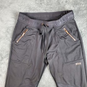 PINK Victoria Secret Pants Women's S Black Ultimate Jogger Logo Pull On