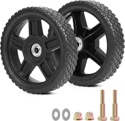 #ad #ad 8 Inch Lawn Mower Wheels Kit Universal 2 Pack with Bearings and Bolts $25.79
