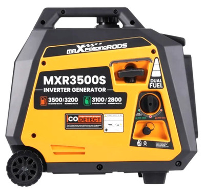 Dual Fuel.   LP Propane or Gas.  3500 watts.  RV Camp Generator Quiet.