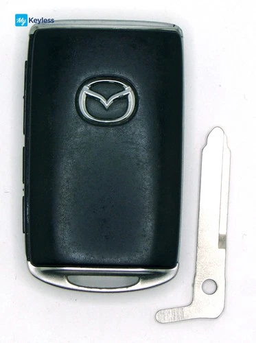 Single OEM Mazda Smartkey Remote Transmitter Four Button USED UNCUT WAZSKE13D03 - product listing photo