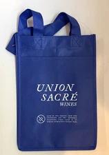 Union Sacre Wines Paso Robles California Blue Winery Tote Bag-2 Bottles
