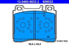 Bremsbelagsatz Scheibenbremse ATE 13.0460-9033.2 f&uuml;r MERCEDES KLASSE W140 C140