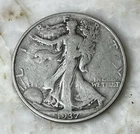 1937s LIBERTY WALKING 90% SILVER HALF DOLLAR