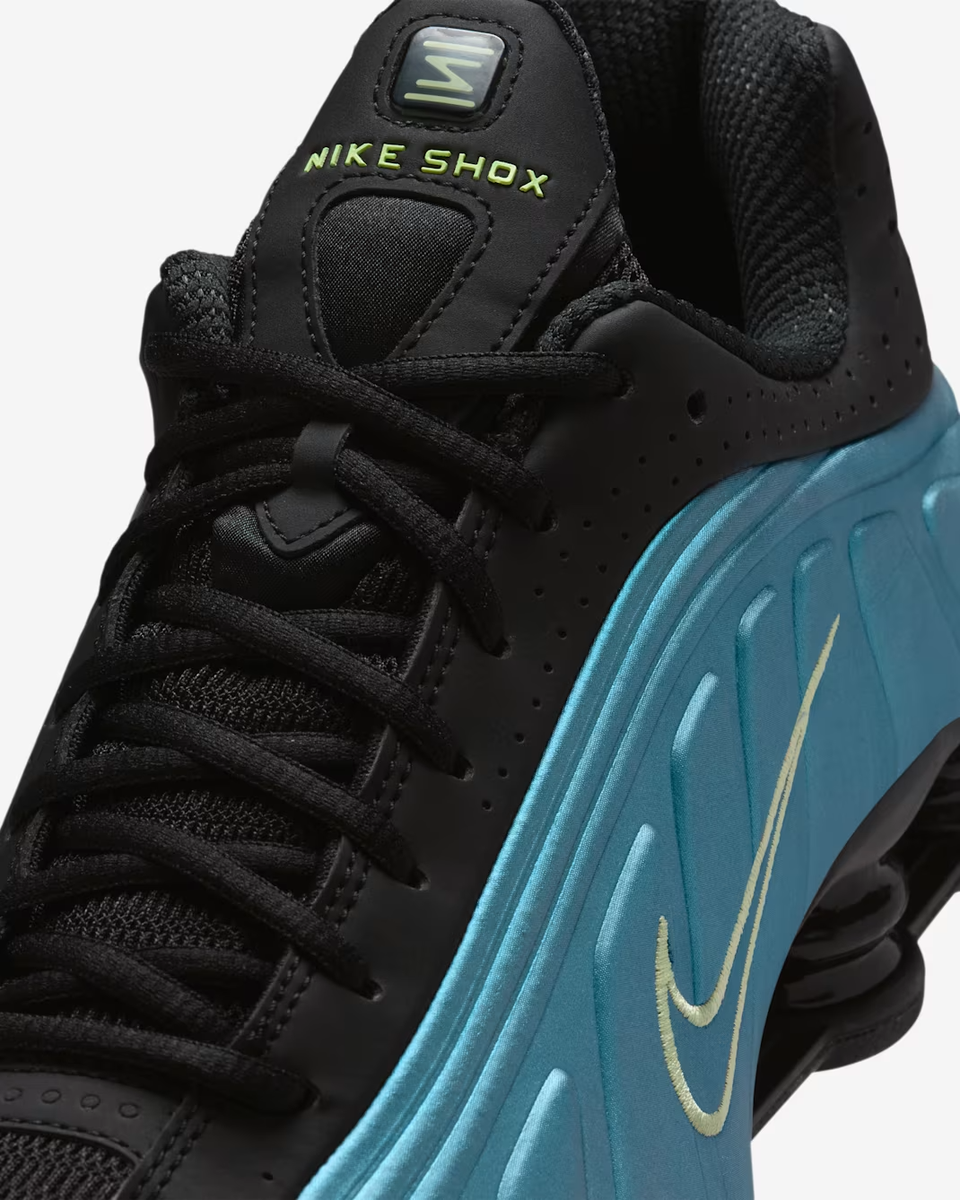Nike Shox R4 Shoes Sapphire Pencil Point Black Light Lime Men's