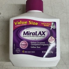 MiraLAX Constipation Relief 45 Doses Laxative Powder - 26.9oz Expire 04/2027 NEW