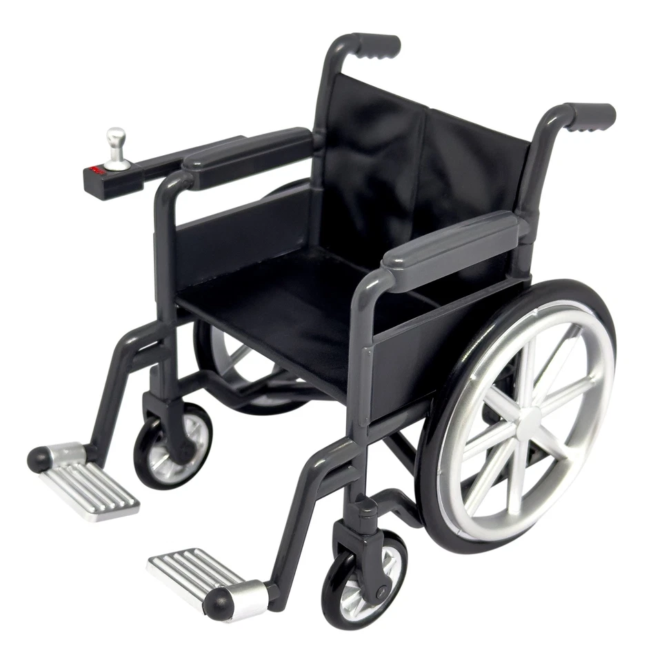 Silla de ruedas de juguete de plástico para figuras de acción de lucha libre WWE y AEW Foto 2 de 4