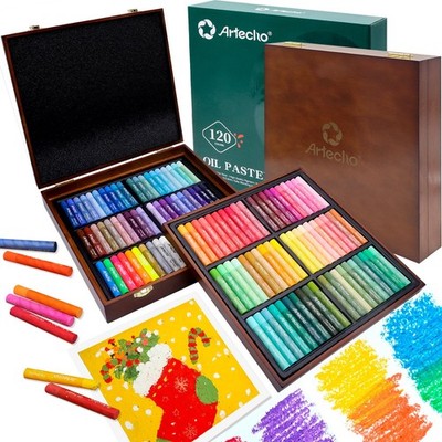 Artecho Oil Pastels Set of 120 Colors 120 Count (Pack 1), Multicolor 