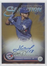 2017 Bowman Chrome Sensation Gold Refractor 49/50 Lourdes Gurriel Jr Auto uk2
