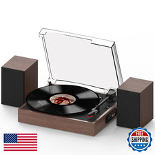 Retrolife Vinyl Record Player External Stereo Speakers Vintage Turntable For