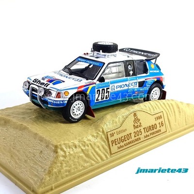 Peugeot 205 T16 #205 J. Kankkunen - J. Piironen Dakar 1988 1:43 Norev