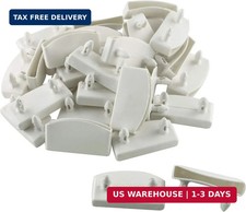 30pcs 57x8mm White Plastic Bed Slat End Caps Holders Plastic Connector Furniture