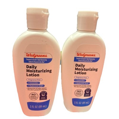 2 Pack Walgreens Ceramide Daily Moisturizing Lotion 3 Oz. Compared To Cerave